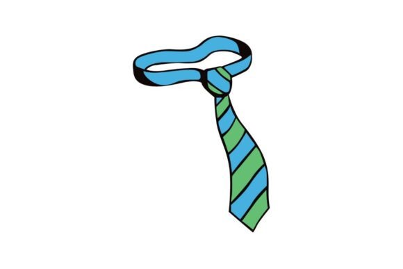 Classic Striped Necktie: A Timeless Graphic Asset