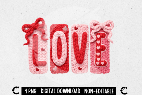 Elevate Your Crafts with Faux Yarn Valentine's Day Coquette LOVE Designs
