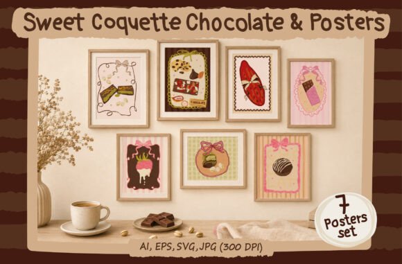 Elevating Brand Identity with Cute Coquette Chocolate Posters Wall Art