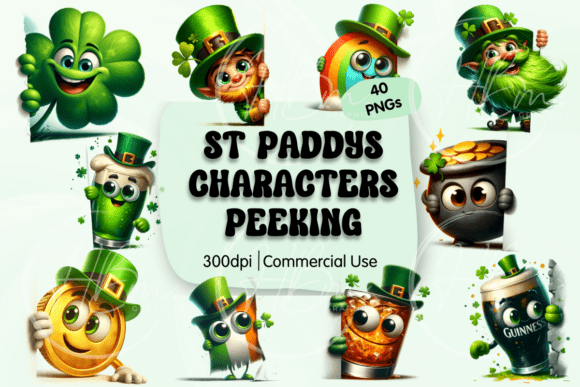 Elevating March Marketing: The Strategic Value of St Patricks Characters Peeking Clipart in Modern Design