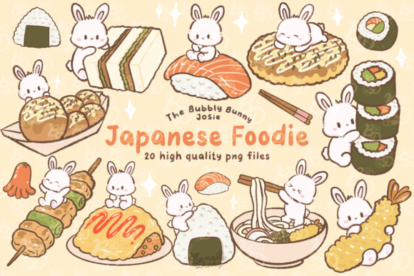 Embracing Joy: The Rise of Kawaii Japanese Food Bunny Clipart in Modern Design