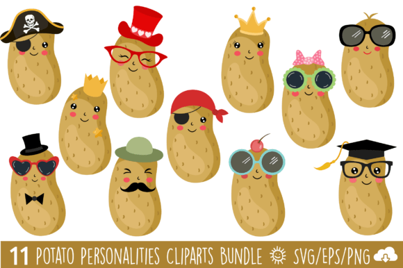 Evaluating the Cute Potato Personalities Clipart Bundle for Creative Projects