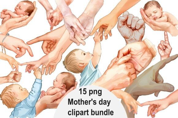 Evaluating the Mother's Day Clipart Bundle Baby, Mom for Creative Projects