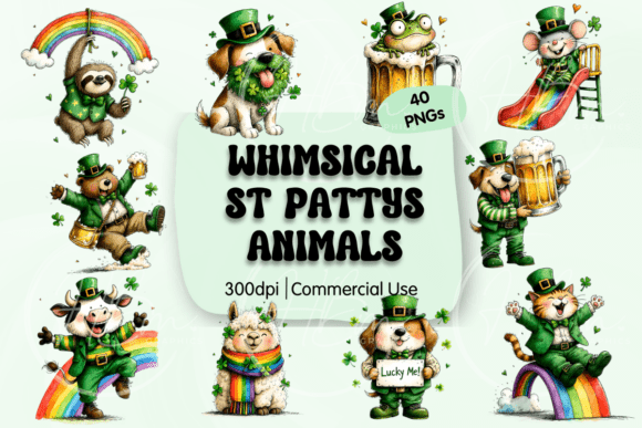 Evaluating the Practical Value of Whimsical St Patricks Day Animals PNG for Commercial Projects