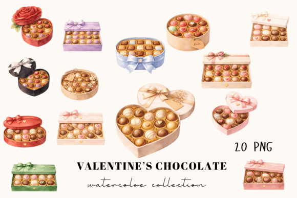 Evaluating Valentine Chocolate Box Clipart for Romantic Design Projects