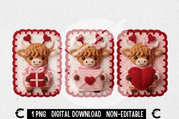 Faux Yarn Valentine's Day Highland Cow: Cozy Craft Charm