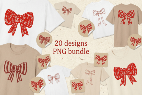 Integrating the Red Bow PNG Bundle Hand Drawn Ribbon into Your Creative Workflow