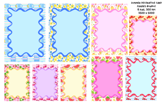 Strategic Visual Positioning with the Summer Decorative Card Frames Bundle