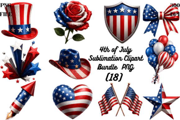 Streamlining Patriotic Product Creation with a 4th of July Sublimation Clipart Bundle