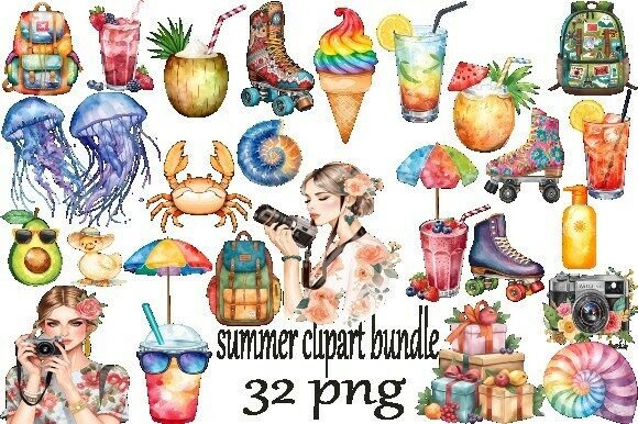 Unlocking Summer Vibes: A Smart Guide to the 32 Summer Travel Clipart PNG Bundle